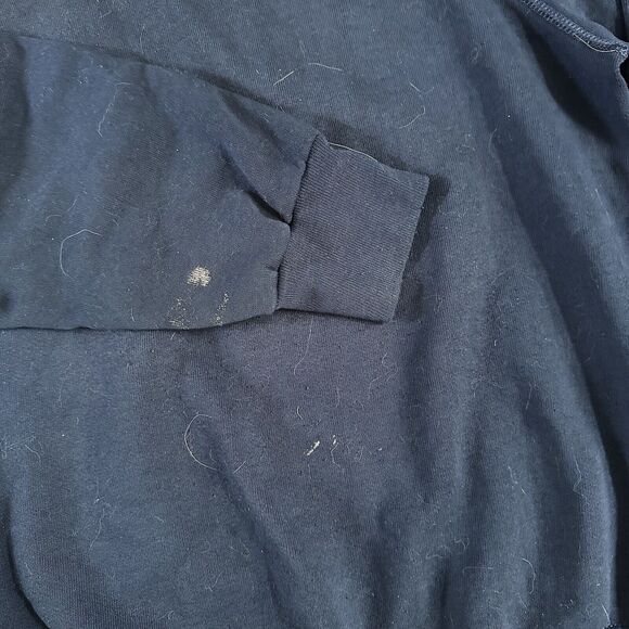 Men's Vintage 70's Raglan Cut Dark Navy Blue Blank Crewneck Sweatshirt Sz M VTG - Picture 2 of 3
